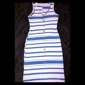 Say What? Stripped Body Con dress